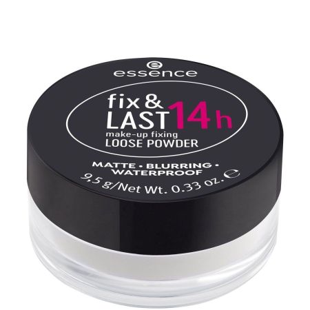 Essence Fix & Last 14h Make Up Fishing Loose Powder Polvos sueltos traslúcidos finajores ofrecen acabado mate