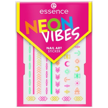 Essence Neon Vibes Nail Art Sticker Pegatinas para uñas con tonos neón garantizan unos diseños increíbles