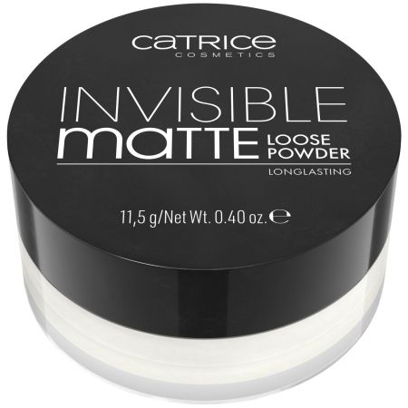 Catrice Invisible Matte Loose Powder Longlasting Polvos sueltos traslúcidos ligeros reduce brillos y prolongan la duración del maquillaje