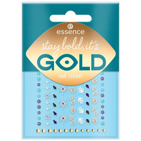 Essence Stay Bold, It'S Gold Nail Sticker Pegatinas decorativas para uñas rápidas y fáciles de aplicar para un efecto llamativo