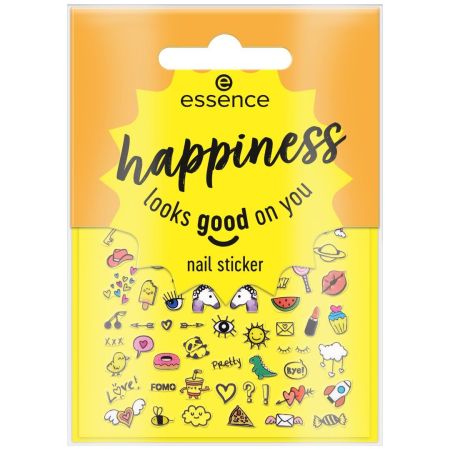 Essence Happiness Looks Good On You Nail Sticker Pegatinas decorativas para uñas rápidas y fáciles de aplicar para un efecto dorado y llamativo