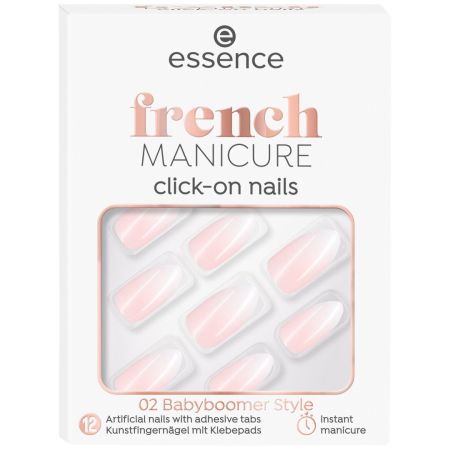 Essence French Manicure Click-On Nails Uñas postizas proporcionan a tus uñas un aspecto de manicura francesa profesional