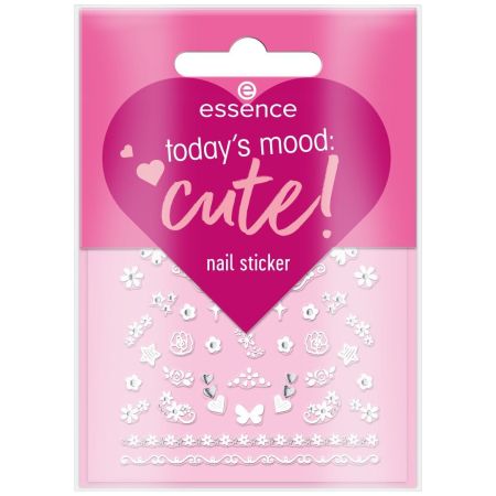 Essence Today'S Mood Cute! Nail Sticker Pegatinas decorativas para uñas rápidas y fáciles de aplicar para un efecto llamativo