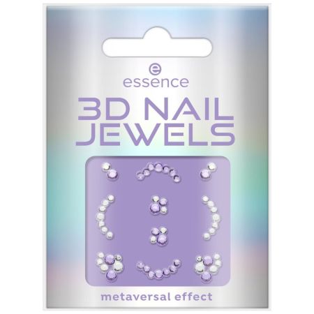 Essence 3d Nail Jewels Metaversal Effect 01 Pegatinas decorativas para uñas manicuras únicas con efectos metaversales