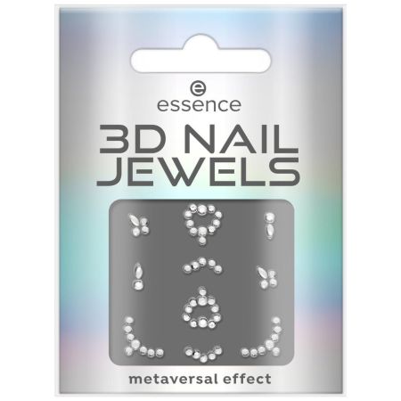 Essence 3d Nail Jewels Metaversal Effect 02 Pegatinas decorativas para uñas manicuras únicas con efectos metaversales