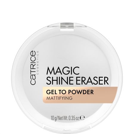 Catrice Magic Shine Eraser Gel To Powder Mattifying Gel matificante de textura transparente se transforma en polvo ligero ofreciendo efecto filtro