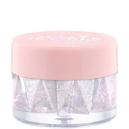 Essence Jelly Jewels Glitter Eyeshadow Topper Sombra de ojos de textura gelatina ultrabrillante ofrece intensa purpurina perfecta para añadir en cualquier ocasión