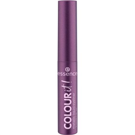 Essence Colour It! Metallic Liquid Eyeliner Delineador de ojos líquido con pincel de gran precisión consigue un delineado metálico y perfecto en una pasada