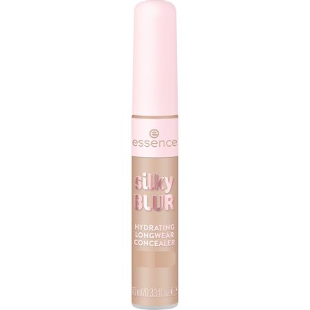 Essence Silky Blur Hydrating Longwear Concealer Corrector facial resistente al agua de textura líquida ofrece acabado mate natural y sedoso de larga duración