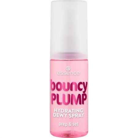 Essence Bouncy Plump Hydrating Dewy Spray Bruma facial de fórmula ligera y fluica prepara refresca o fija tu maquillaje con aroma a sandía