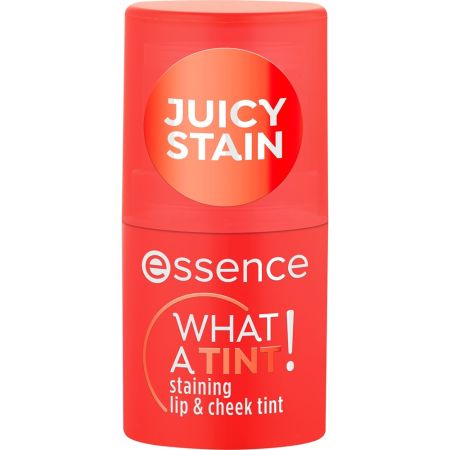 Essence What A Tint! Staining Lip & Cheek Tint Tinte para labios y mejillas en barra de textura bálsamo ofrece aspecto fresco y radiante