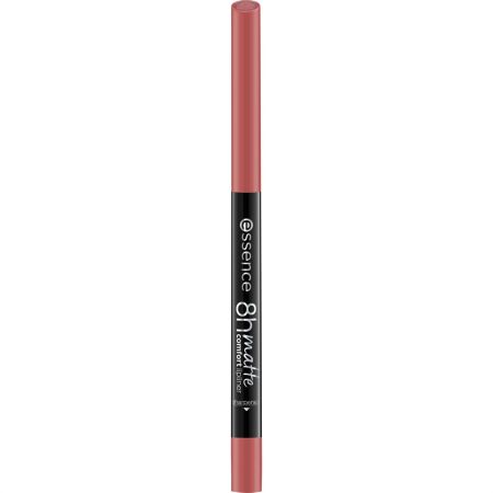 Essence 8h Matte Comfort Lipliner Perfilador de labios vegano automático y resistente al agua acabado mate de larga duración