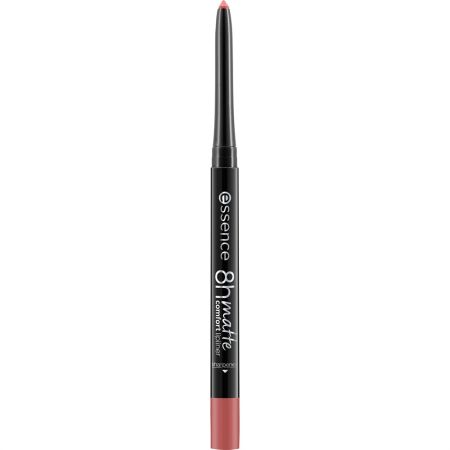 Essence 8h Matte Comfort Lipliner Perfilador de labios vegano automático y resistente al agua acabado mate de larga duración