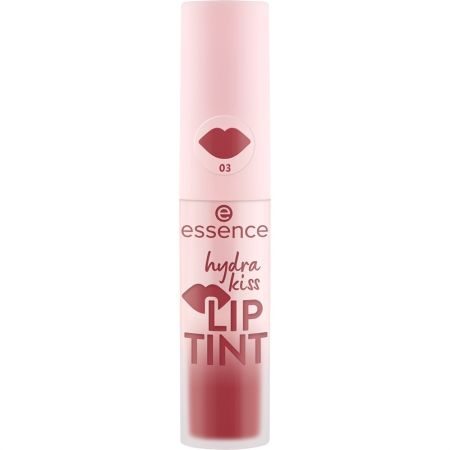 Essence Hydra Kiss Lip Tint Tinte de labios de fórmula ligera realza ofreciendo brillo suave y acabado luminoso