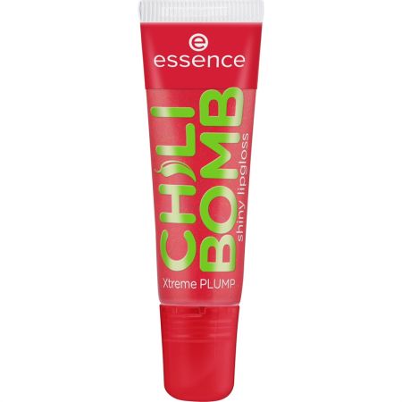 Essence Chilli Bomb Shiny Lipgloss Brillo de labios no pegajoso con aroma a fresa y extracto de chile para aspecto más voluminoso