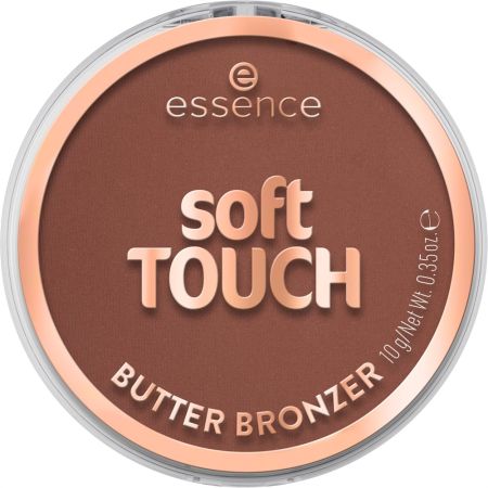 Essence Soft Touch Butter Bronzer Polvos compactos bronceadores de textura aterciopelada ofrecen calidez y definición con aroma a coco