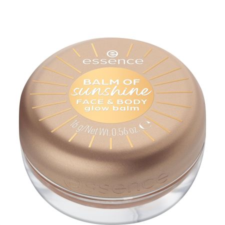 Essence Balm Of Sunshine Face & Body Glow Balm Bálsamo facial y corporal ofrece un brillo radiante perfecto para resaltar hombros clavículas y pómulos