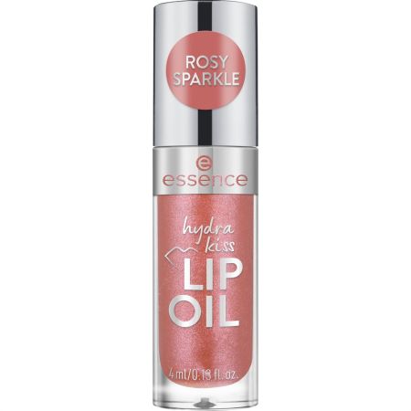 Essence Hydra Kiss Lip Oil Aceite de labios nutritivo con aplicador suave y flexible para acabado brillante con un toque de color