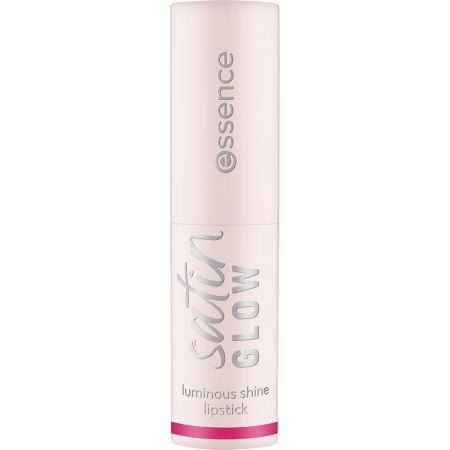 Essence Satin Glow Luminous Shine Lipstick Barra de labios altamente pigmentada se desliza sin esfuerzo dejando un acabado satinado luminoso