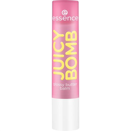 Essence Juicy Bomb Glossy Butter Balm Bálsamo labial fundente y suave ofrece acabado brillante y voluminoso con aroma afrutado