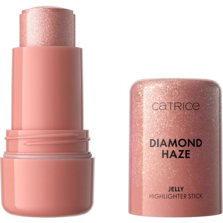 Catrice Diamond Haze Jelly Highlighter Stick Iluminador en barra de textura gelatina en tono rosado suave ofrece deslumbrante brillo multidimensional