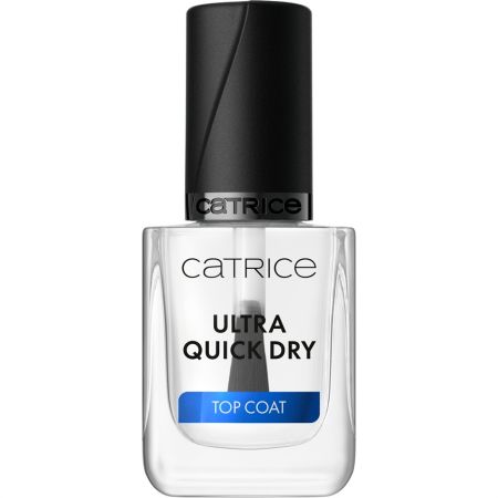 Catrice Ultra Quick Dry Top Coat Tratamiento superior sella tu look con brillo radiante ofreciendo un acabado elegante pulido y refinado