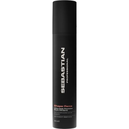 Sebastian Professional Shaper Fierce Ultra Hold, Precision Style Hairspray Laca fijadora resistente a la humedad hasta 48 horas ofrece control durabilidad y máxima fijación 300 ml