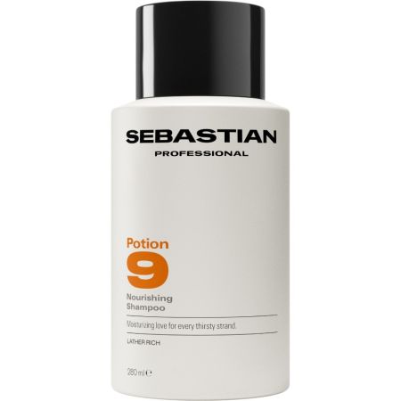 Sebastian Professional Potion 9 Nourishing Shampoo Champú de textura cremosa ofrece hidratación intensa para un cabello ultrasuave y sedoso