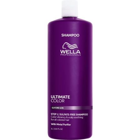 Wella Professionals Ultimate Color Shampoo Step 1 Champú limpia y calma el cuero cabelludo ayuda a minimizar el desvanecimiento del color