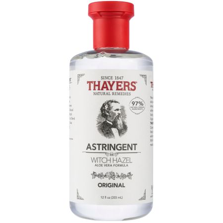 Thayers Astringent Original Tónico astringente suave sin alcohol con hamamelis y aloe vera