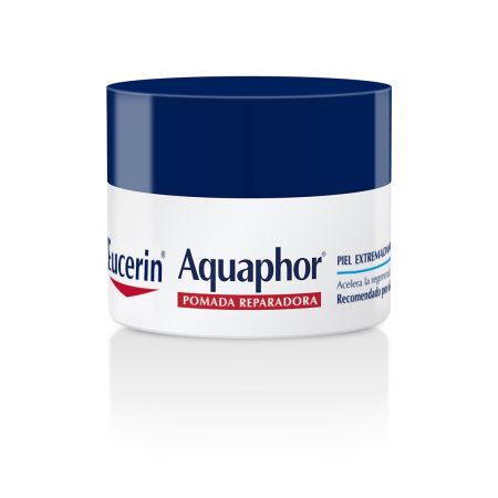 Eucerin Aquaphor Pomada Reparadora Nariz Y Labios Bálsamo acelera la regeneración de la piel dañada y con erosiones cutáneas superficiales 7 gr