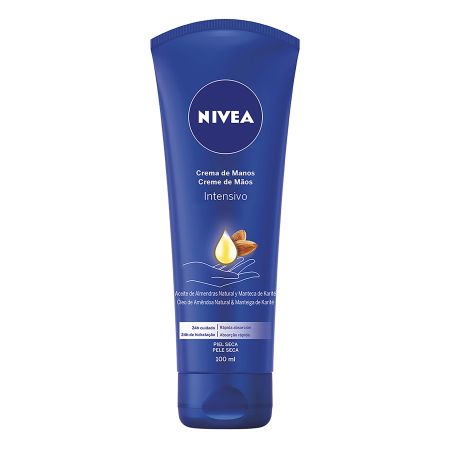 Nivea Intensivo Crema De Manos Crema de manos intensa hidratación 24 horas con aceite de almendras y manteca de karité