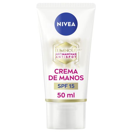 Nivea Luminous 630º Antimanchas Crema De Manos Spf 15 Crema de manos antimanchas avanzada reduce manchas y previene su aparición 50 ml