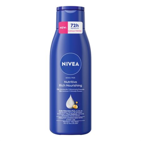 Nivea Nutritivo Body Lotion Cuidado Hidratante Intensivo Leche corporal hidratación intensiva con aceite de almendras 48 h
