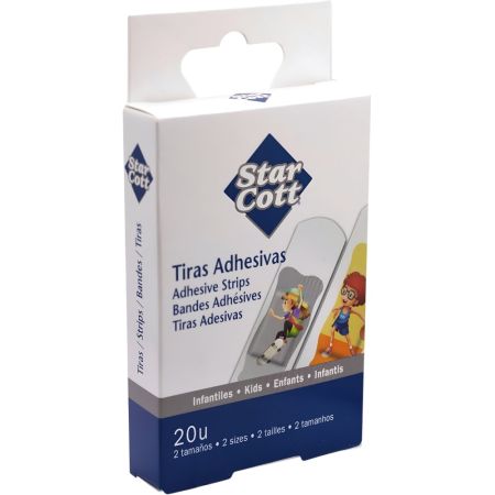 Star Cott Tiras Adhesivas Infantiles Tiritas de dos tamaños adecuadas para la protección de pequeñas heridas 20 uds