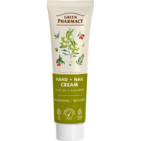 Green Pharmacy Aceite De Oliva Y Goji Berry Crema De Manos Y Uñas Crema de manos y uñas vegana nutre regenera repara y fortalece durante horas 100 ml