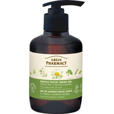 Green Pharmacy Té Verde Y Ginkgo Biloba Gel De Lavado Facial Suave Gel facial limpia suavemente en profundidad elimina impurezas y calma tu piel 50 ml