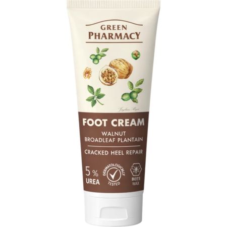 Green Pharmacy Aceite De Nuez Y Hoja De Nogal Crema Para Pies Crema de pies reparadora ideal para pies secos y con grietas con aceite de nuez 75 ml