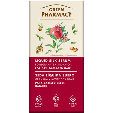Green Pharmacy Seda Líquida Sérum Cabello Seco Y Dañado Sérum líquido para cabello seco o dañado refuerza y da brillo al cabello 30 ml