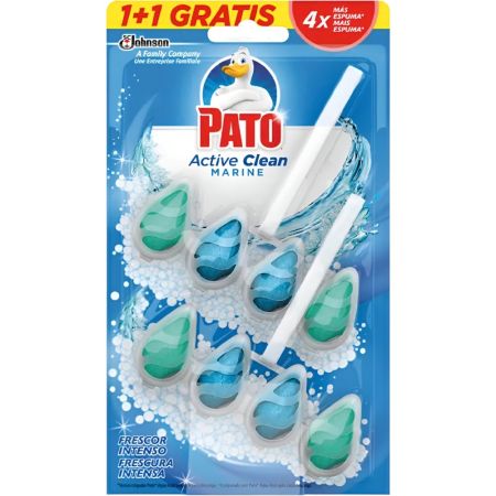 Pato Colgador Wc Active Clean Marine Formato Especial Colgador wc desinfectante con frescor y aroma duradero intenso y  marino 2 uds