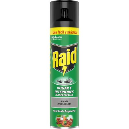 Raid Insecticida Hogar E Interiores Flores Frescas Insecticida acción instantánea de agradable fragancia 400 ml