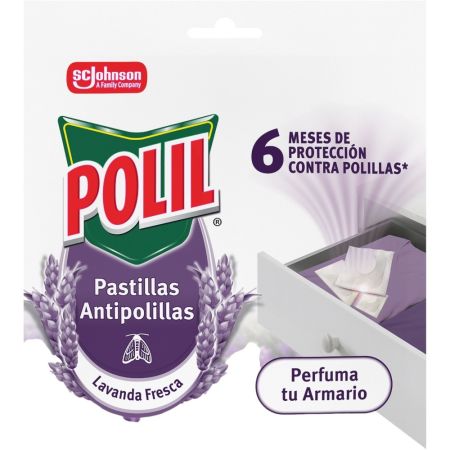 Polil Lavanda Fresca Pastillas Perfumadas Pastillas perfumadas antipolillas protege ropa y armarios con agradable aroma a lavanda fresca 24 uds