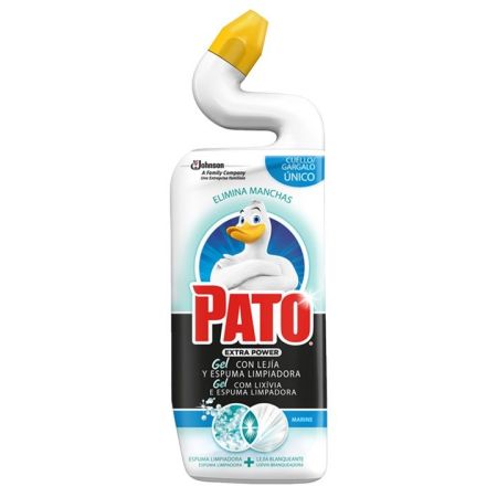 Pato Limpiador Wc Extra Power Limpiador wc antimanchas con lejía y espuma limpiadora ofrece aroma marino 750 ml