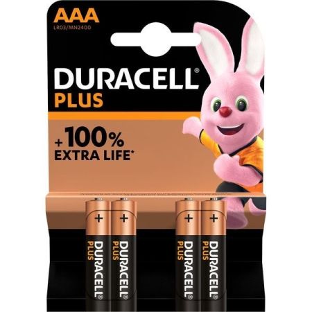 Duracell Plus Power Pila alcalina plus aaa lr03/mn 2400 blister 4 uds