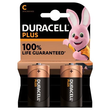 Duracell Plus Power Pila alcalina plus c lr-14 / mn 1400 blister 2ud