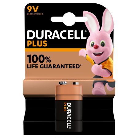 Duracell Plus Power Pila alcalina plus 9v 6lr61 / mn 1604 blister 1ud