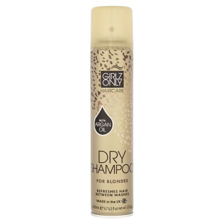 Girlz Only Dry Shampoo For Blondes Champú en seco con aceite de argán para cabello rubio 200 ml