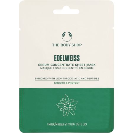 The Body Shop Edelweiss Serum Concentrate Sheet Mask Mascarilla facial de edelweiss 21 ml
