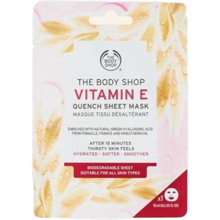 The Body Shop Vitamin E Quench Sheet Mask Mascarilla facial tejido hidratante de vitamina e 18 ml