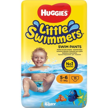 Huggies Little Swimmers Bañadores Desechables 12-18 Kg Talla 5-6 Bañadores desechables ideales para la playa o piscina 11 uds